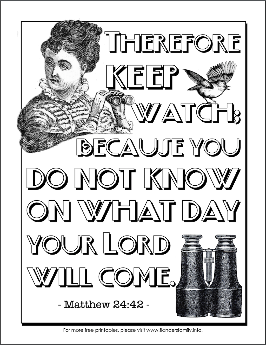 Keep Watch Coloring Page