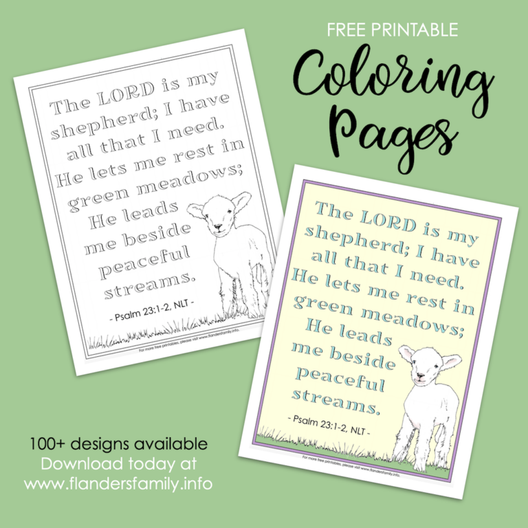 The Lord Is My Shepherd Coloring Page