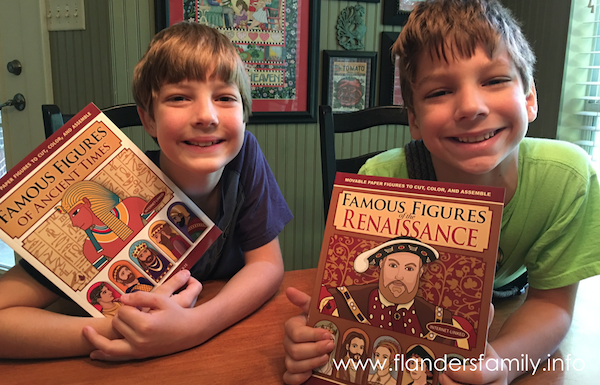 "Famous Figures" book series  -- great activity for reinforcing what we're learning in history!