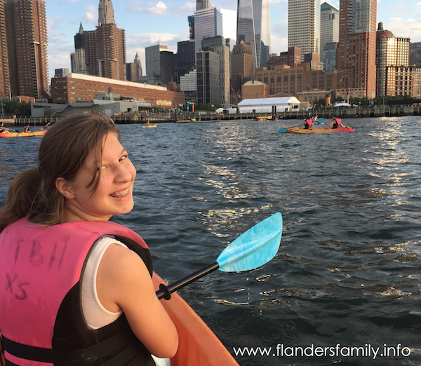 kayaking on Hudson River