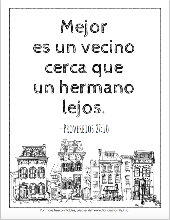 Free Scripture-based coloring pages from www.flandersfamily.info -- in English or Spanish!