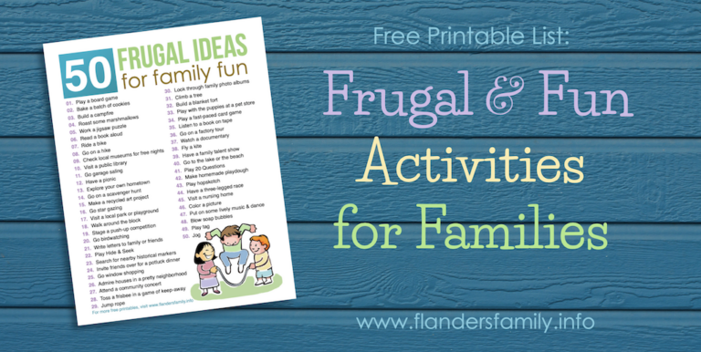 50 Frugal Ideas for Family Fun