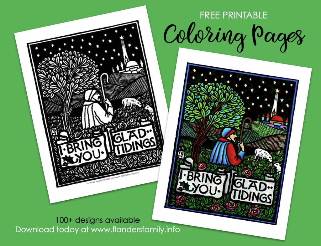 Glad Tidings Coloring Page