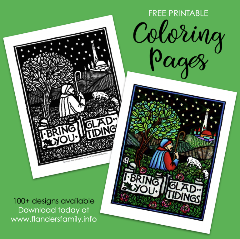 Glad Tidings Coloring Page (Free Printable)