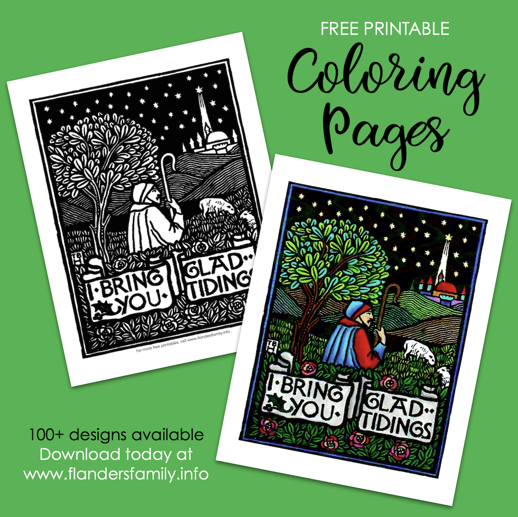 Glad Tidings Coloring Page