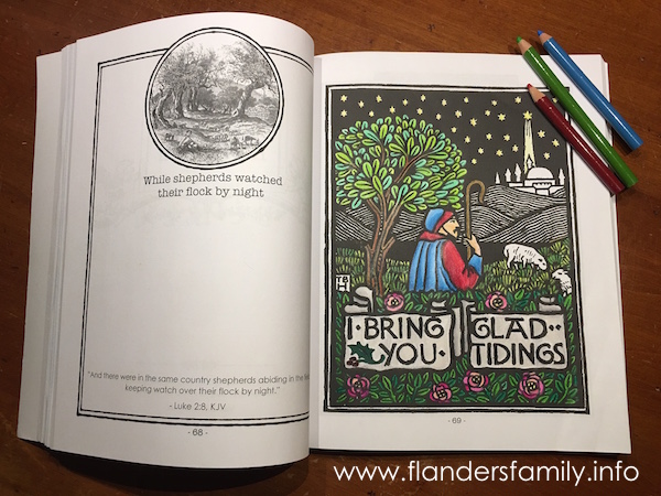 Free Christmas-themed coloring pages from www.flandersfamily.info