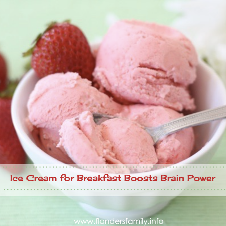 Ice Cream for Breakfast Boosts Brain Power