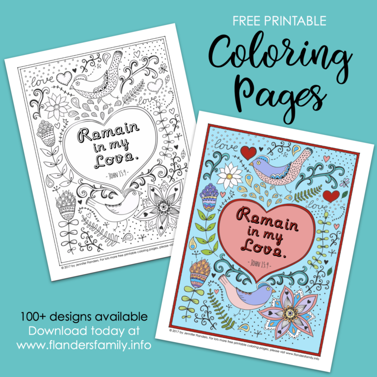 Remain in My Love Coloring Page