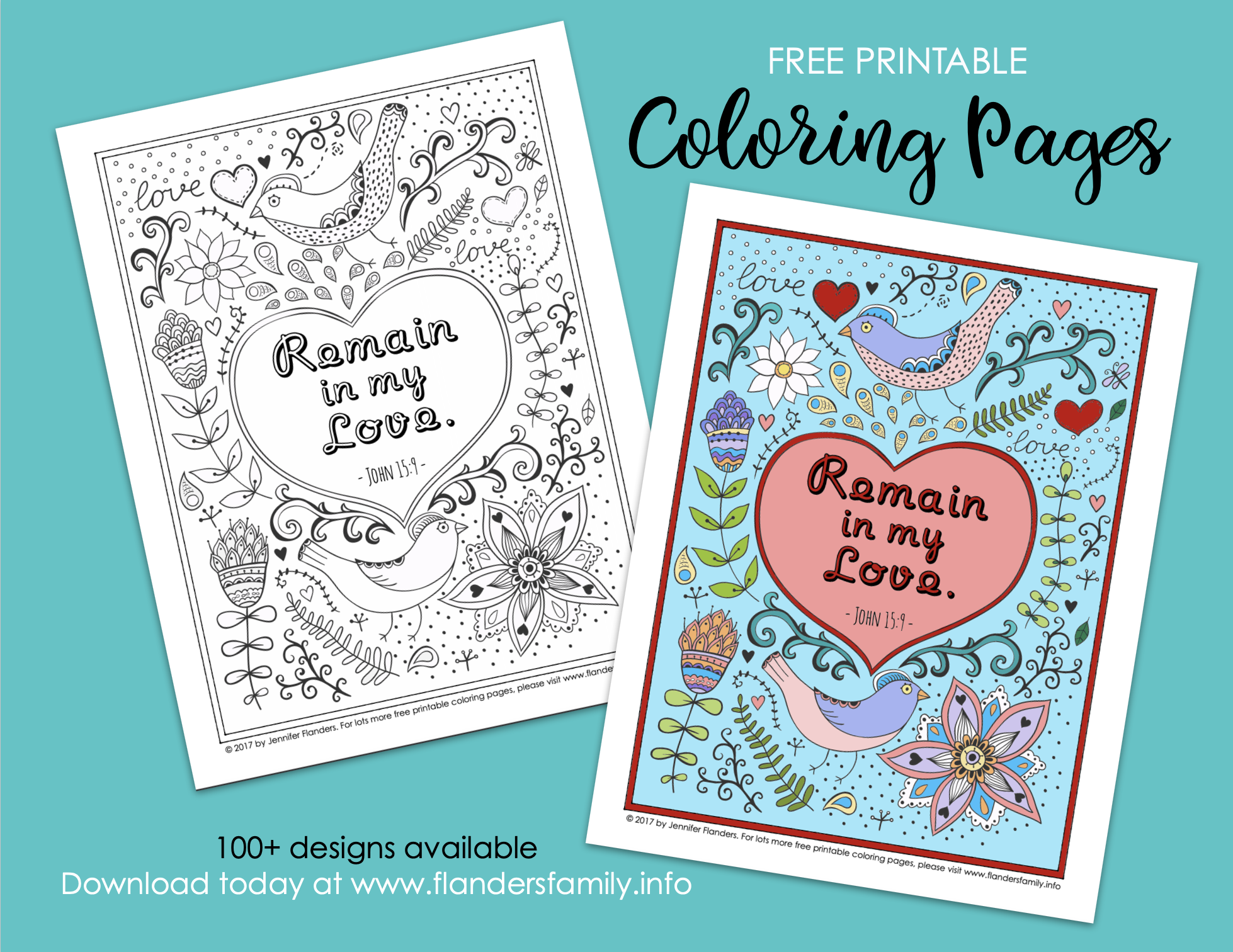 Remain in My Love Coloring Page