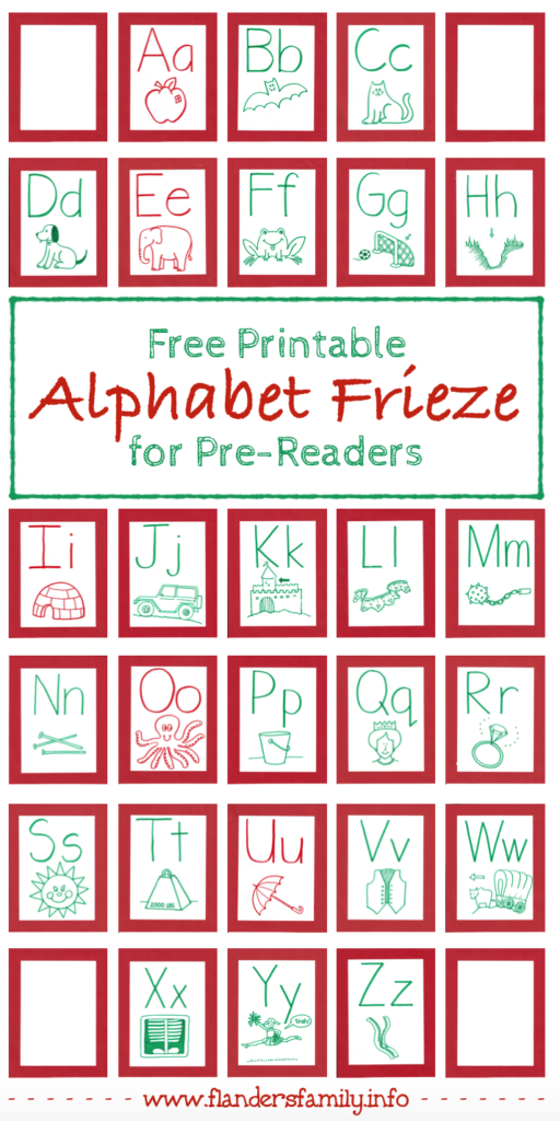 Alphabet Cards For Beginning Readers Free Printable Flanders Family 