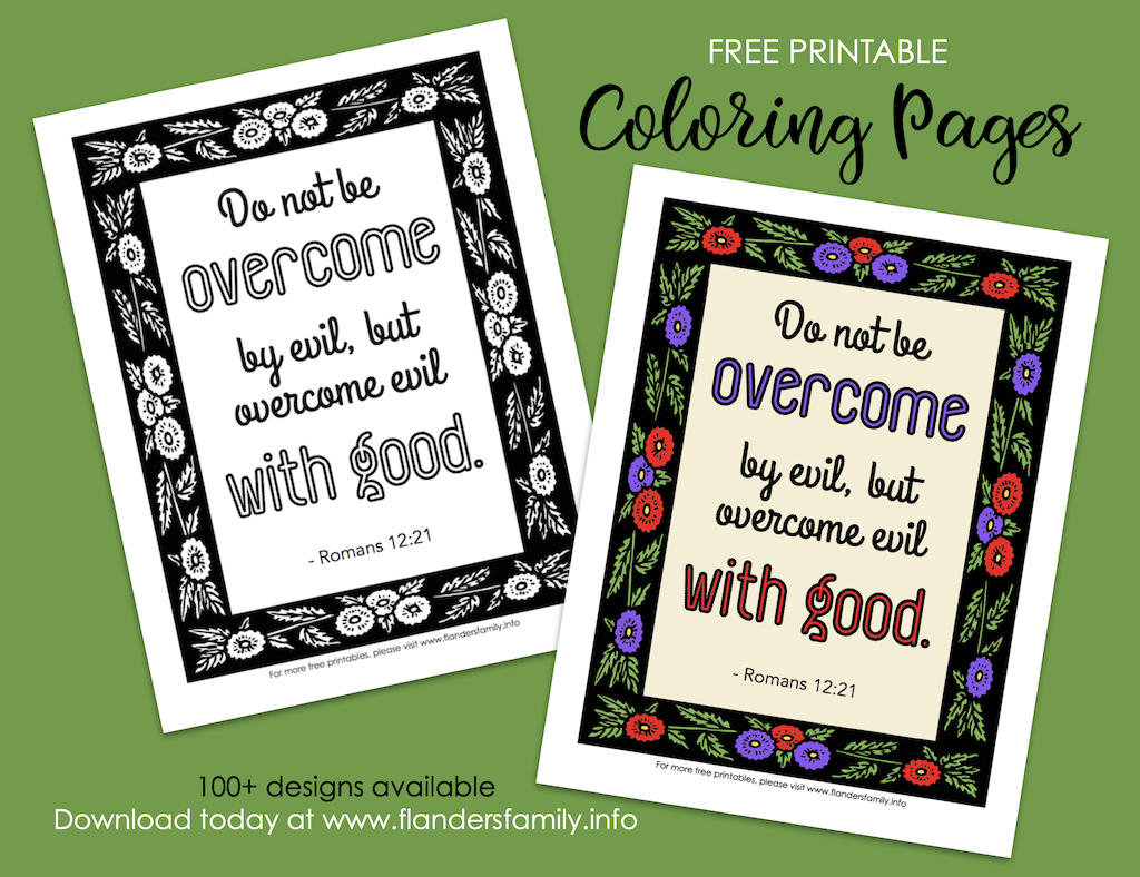 Overcome Evil with Good Coloring Page