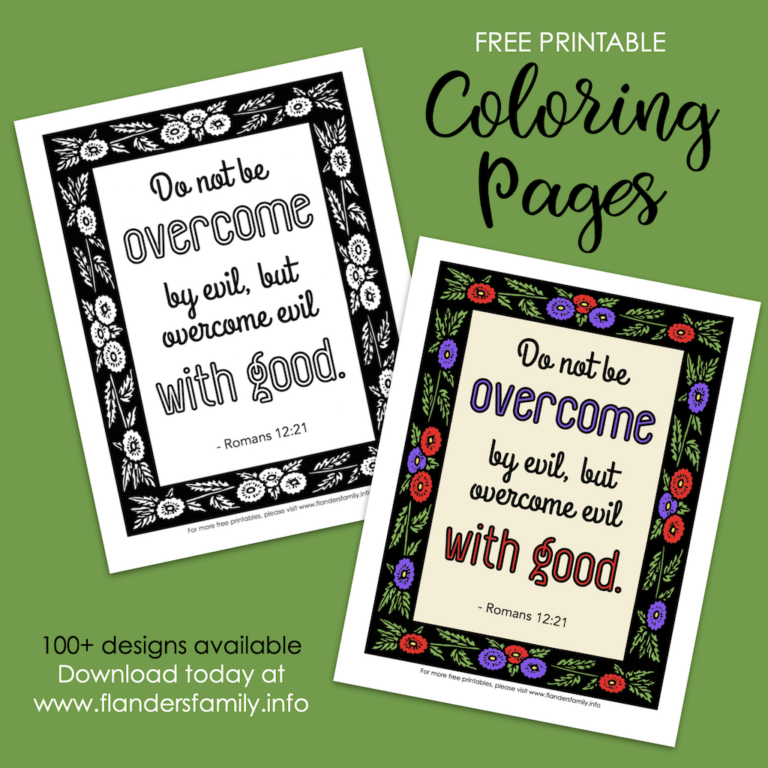 Overcome Evil with Good (Coloring Page)