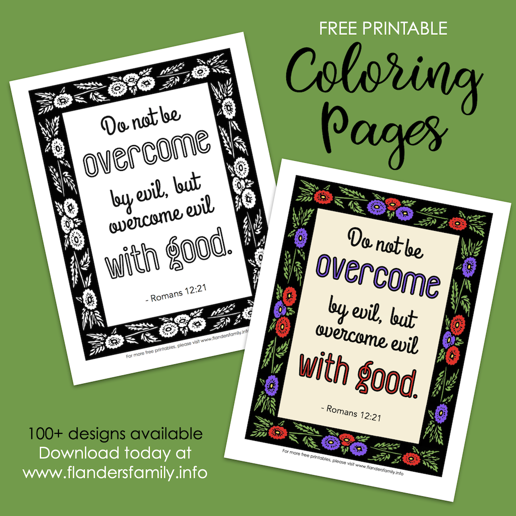 Overcome Evil with Good Coloring Page