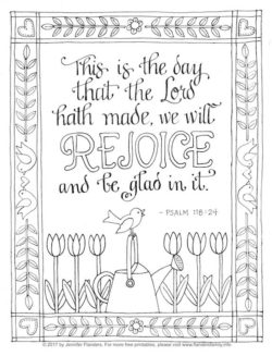 Rejoice and Be Glad (Coloring Page) - Flanders Family Home Life