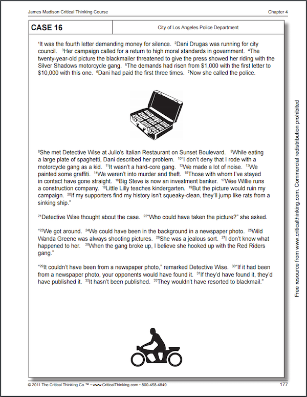 Critical Thinking Course - Sample Page 