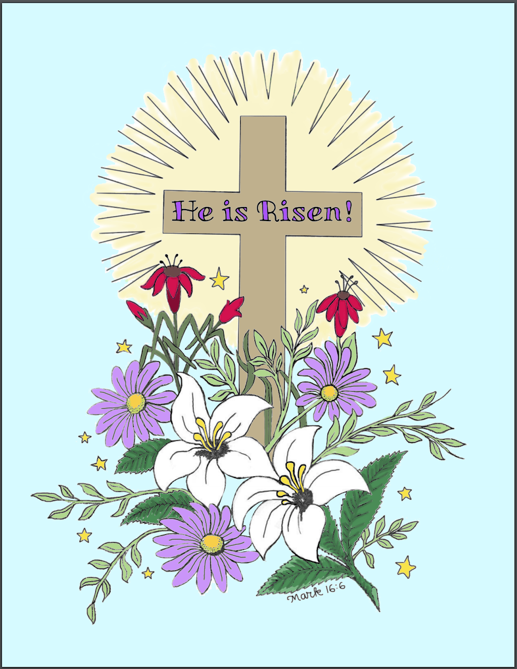 He Is Risen Coloring Page Flanders Family Homelife