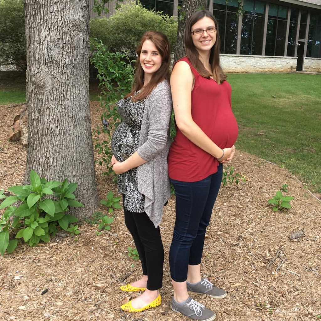 Our daughters-in-law, Bonnie & Mikayla, carrying Grandbabies #7 and #8