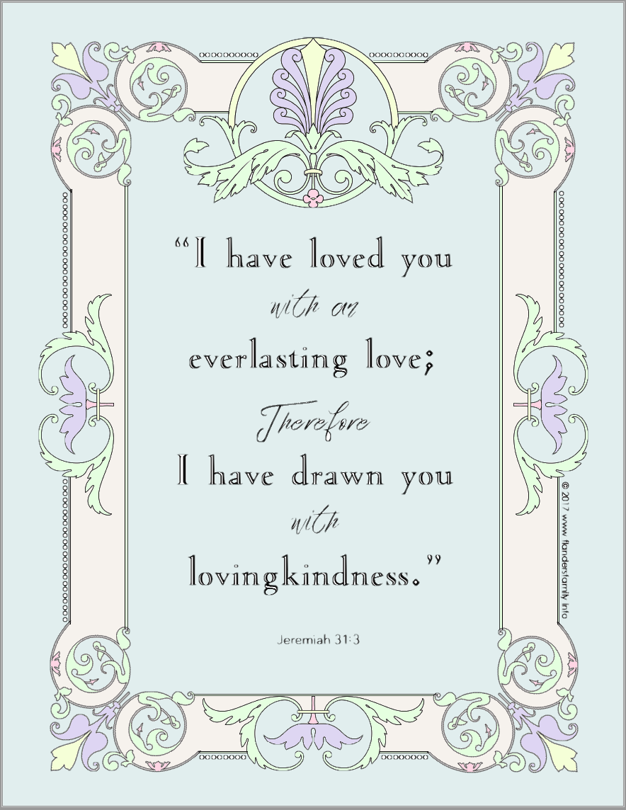 Everlasting Love Coloring Page Flanders Family Homelife