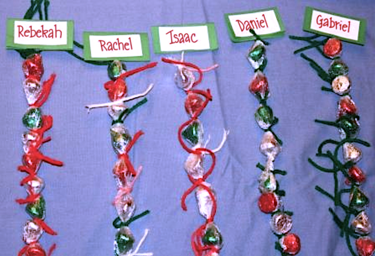 Super Easy Candy Kiss Christmas Chain