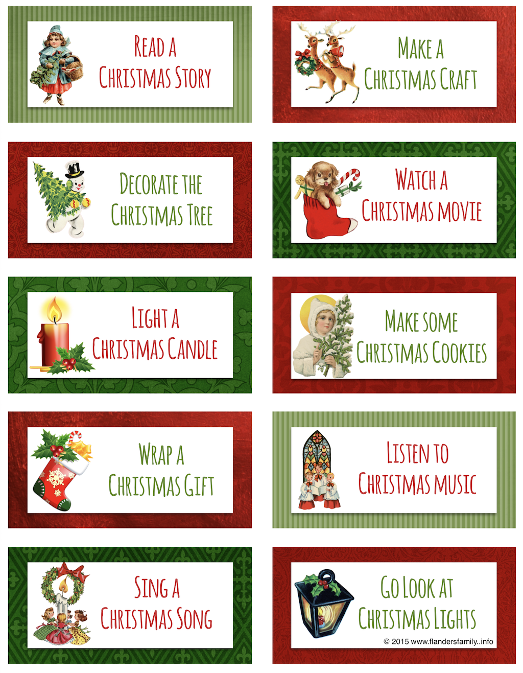 Christmas Bucket List Cards