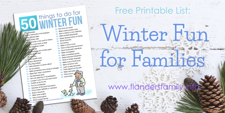 Winter Bucket List (Free Printable)