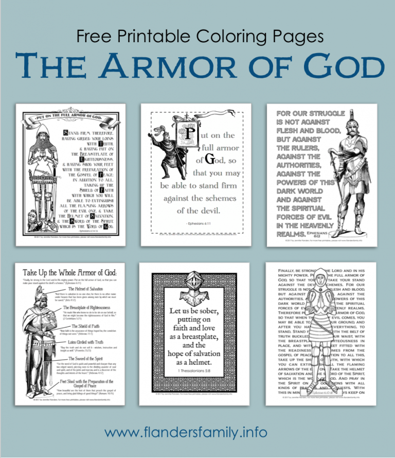 Mailbag: 6 Armor of God Printables