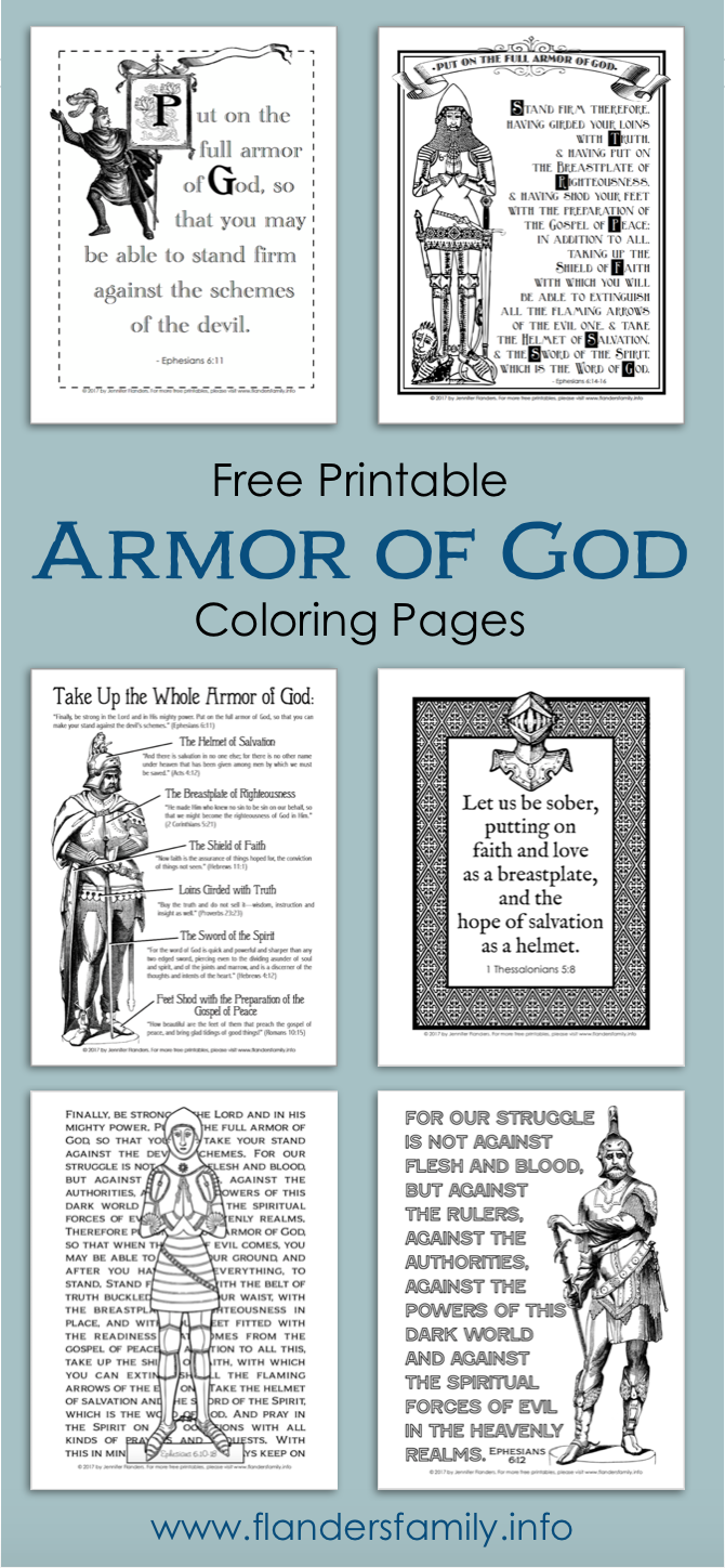 The Armor of God: Free Printable Coloring Pages from www.flandersfamily.info