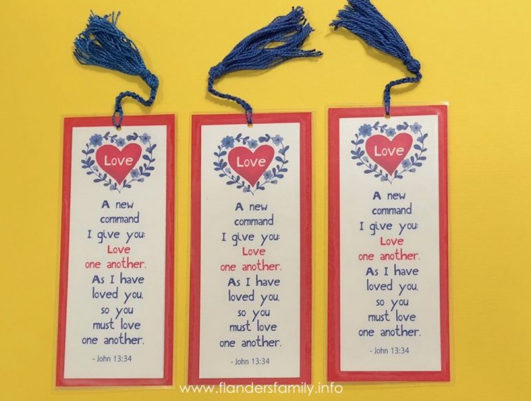 Pretty Printable Bookmarks for Valentine’s Day