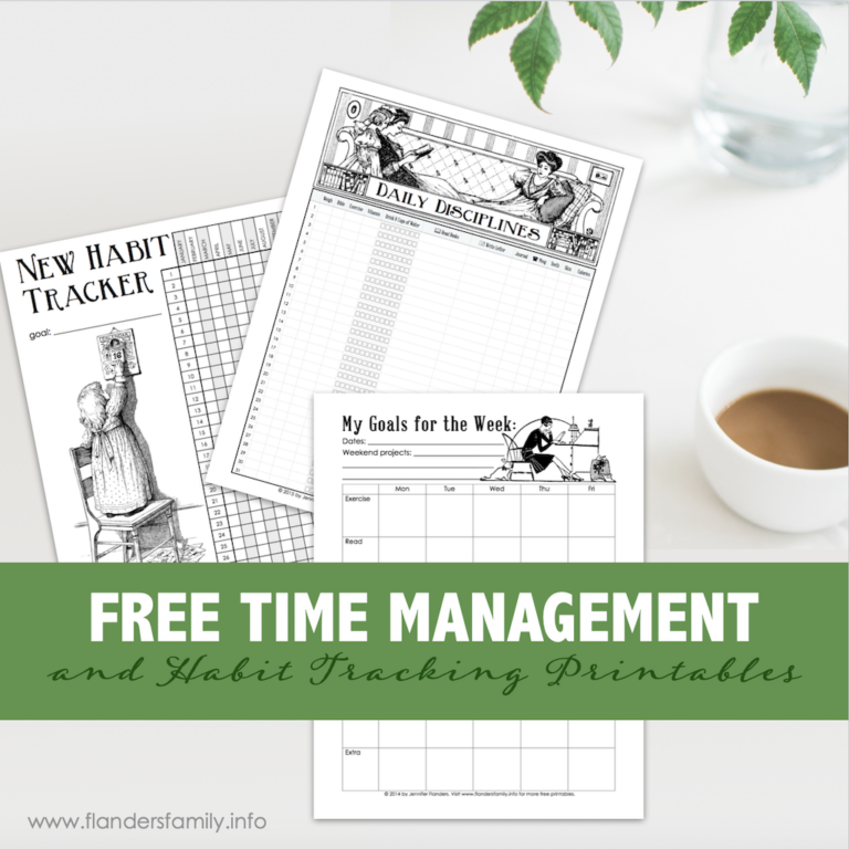 Time Management & Habit Tracking Printables