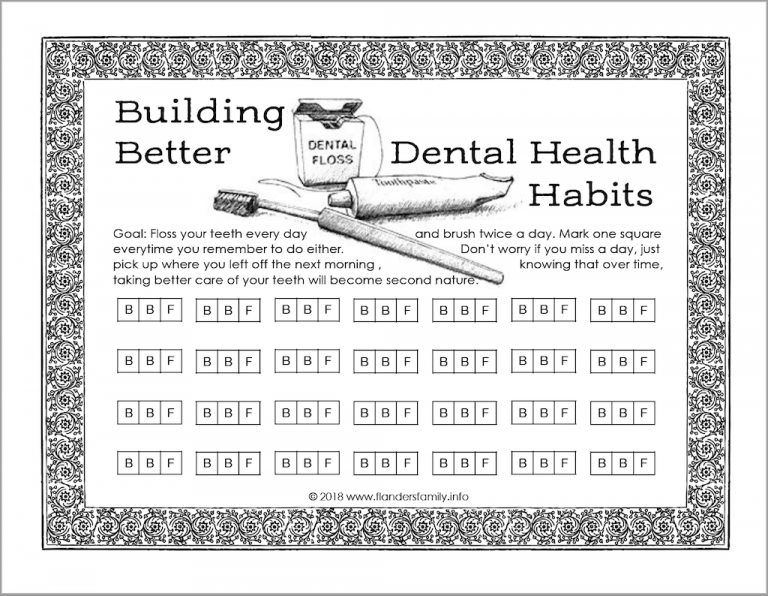 Dental Health Chart: Tracking Good Habits