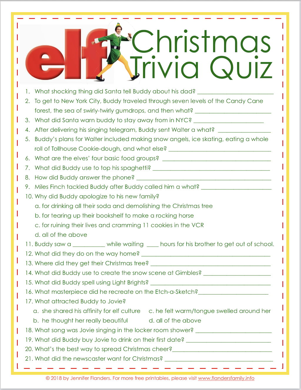 Free Printable Christmas Picture Quiz With Answers Printable Blog