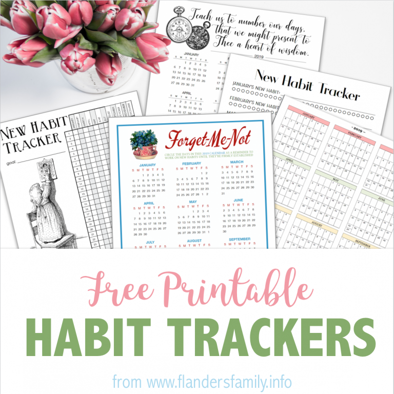 Free Printable Habit Tracker Collection