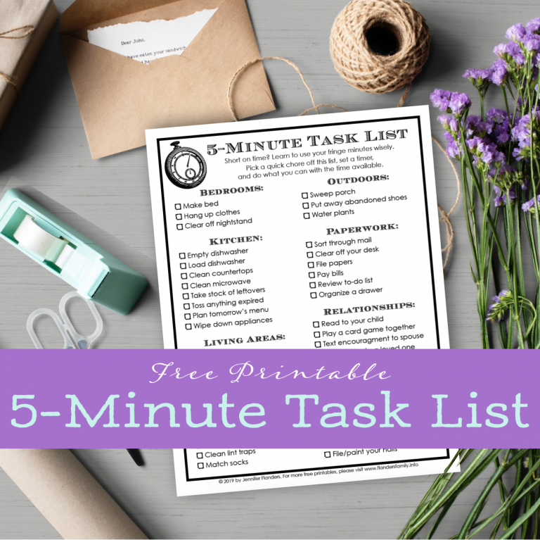 Free 5-Minute Task List