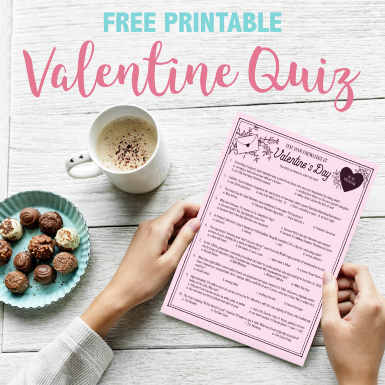 Valentine’s Day Quiz (Free Printable)