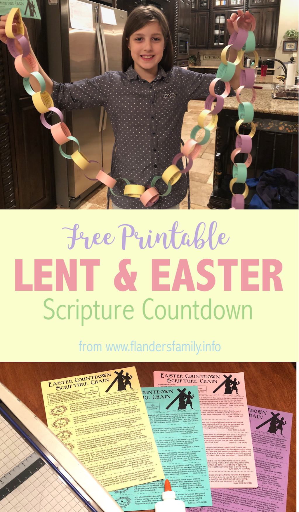 Easter and Lent Scripture Chain - Free Printable