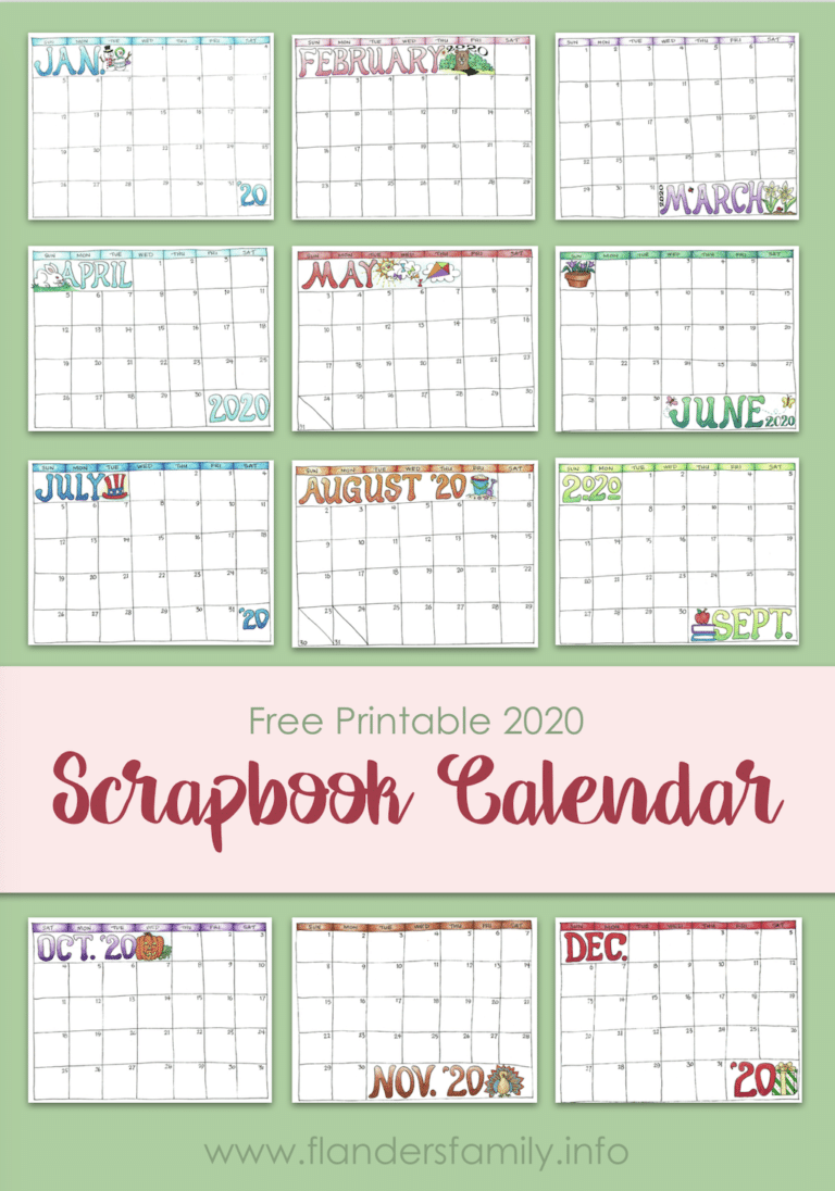 Reader Request: 2020 Scrapbooking Calendar