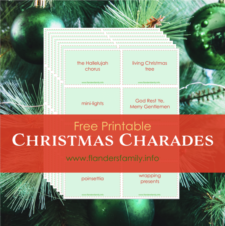 Christmas Charades (Free Printable)