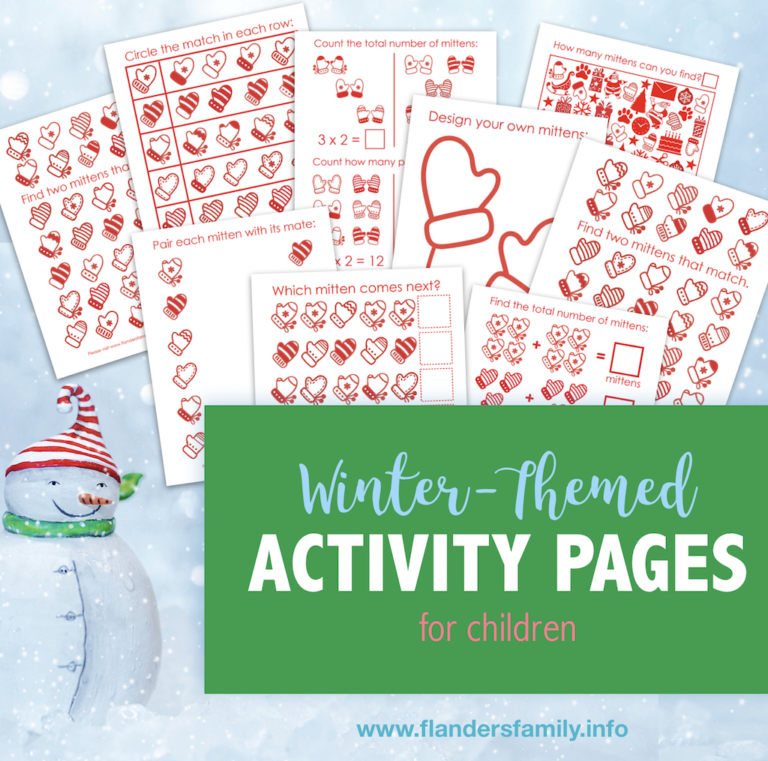 Free Winter-Themed Activity Pages