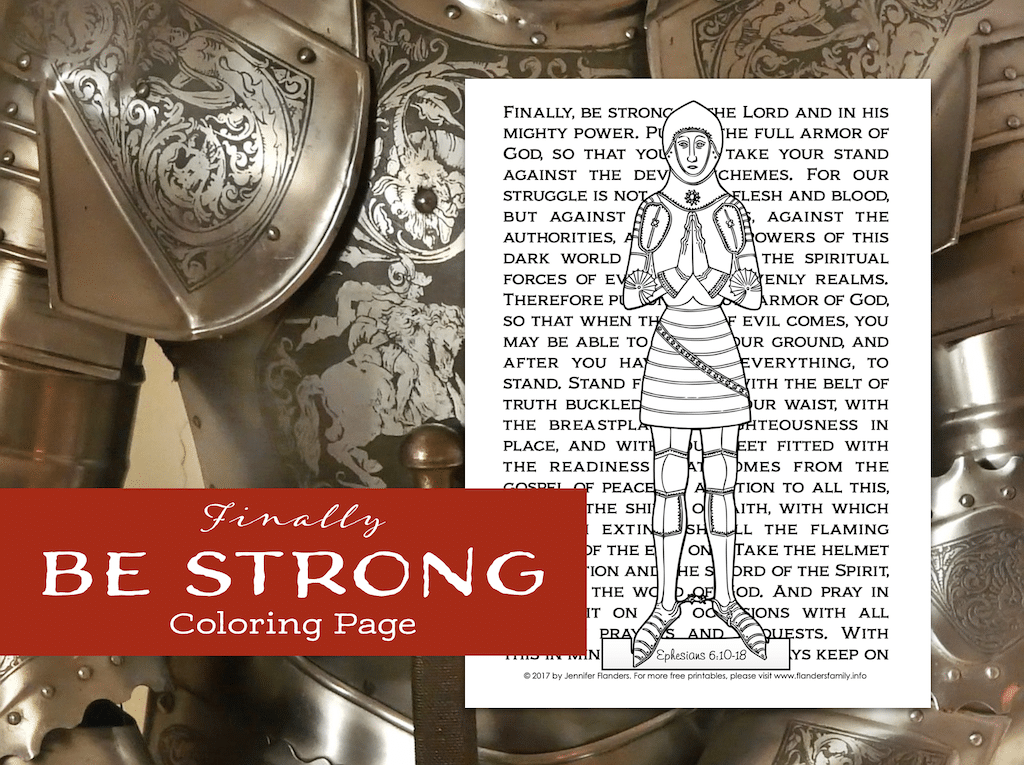 Be Strong Coloring Page