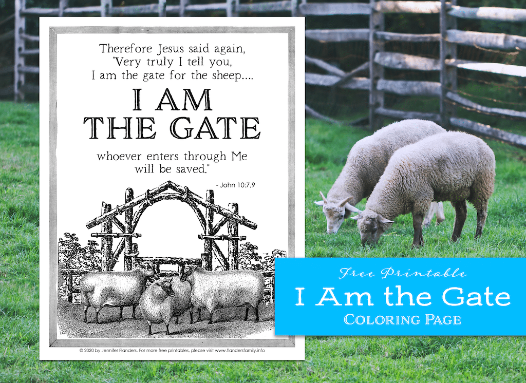 I Am the Gate (Coloring Page) - Flanders Family Homelife
