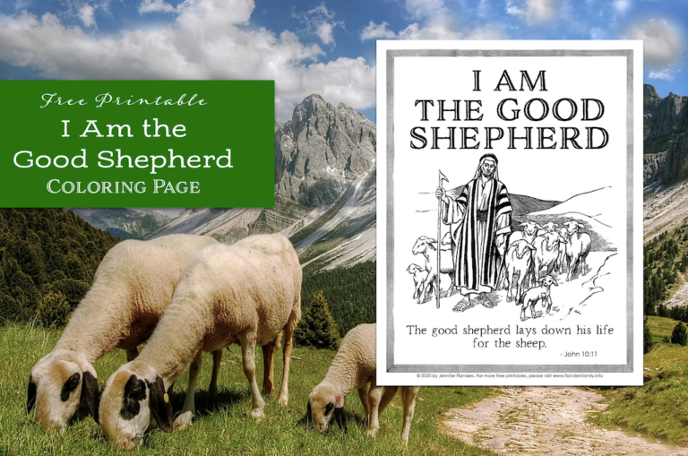 I AM the Good Shepherd Coloring Page