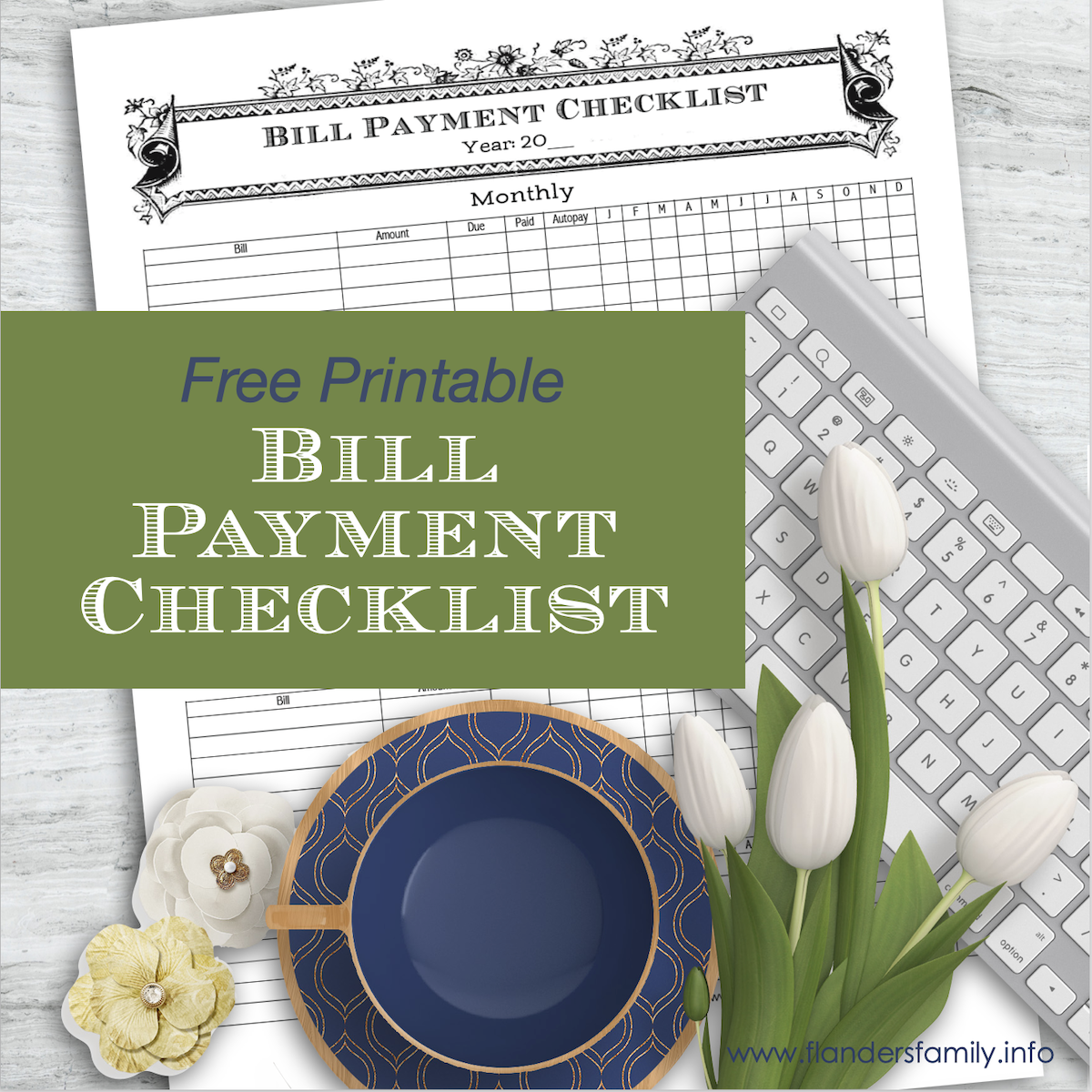 Bill Payment Checklist (Free Printable)