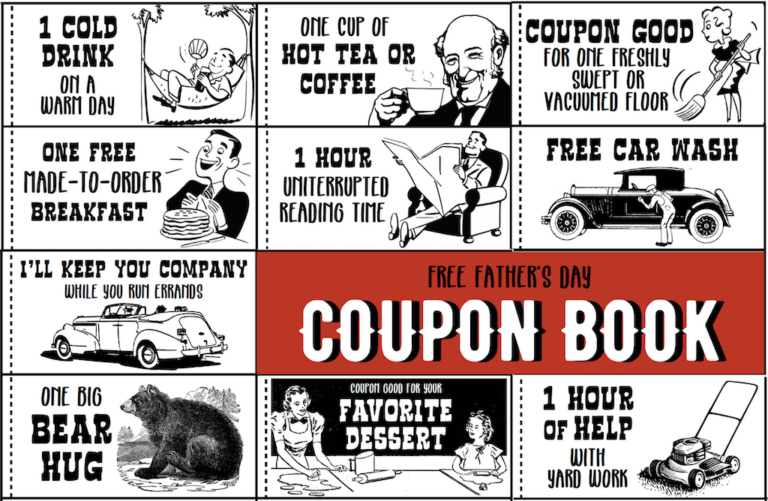 Father’s Day Coupon Book (Free Printable)