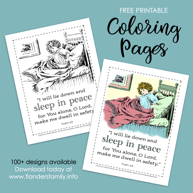 Sleep in Peace Coloring Page