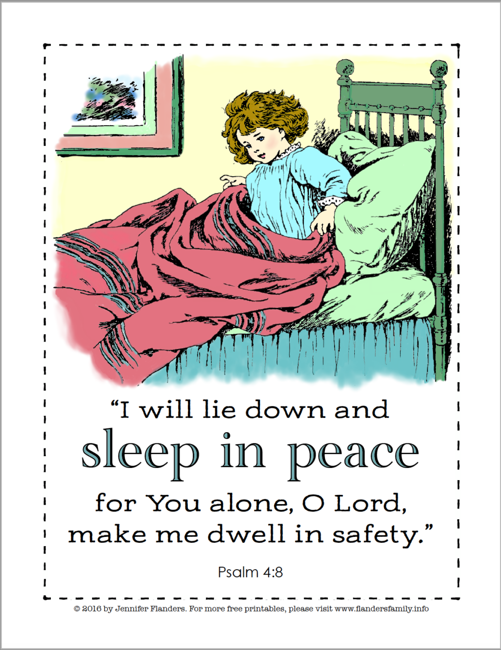 Sleep in Peace Coloring Page