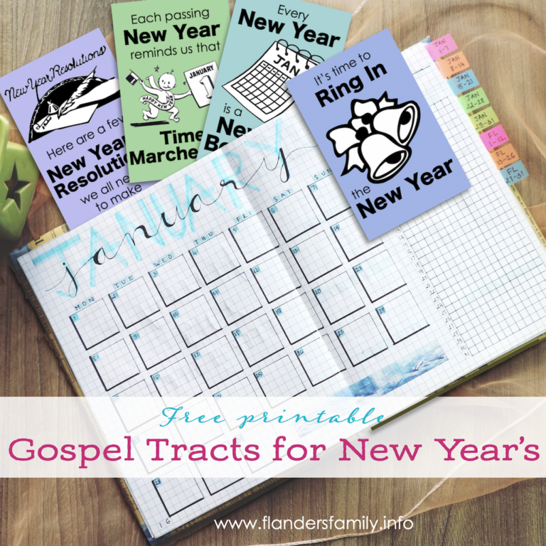 Gospel Tracts for the New Year (Free Printable)