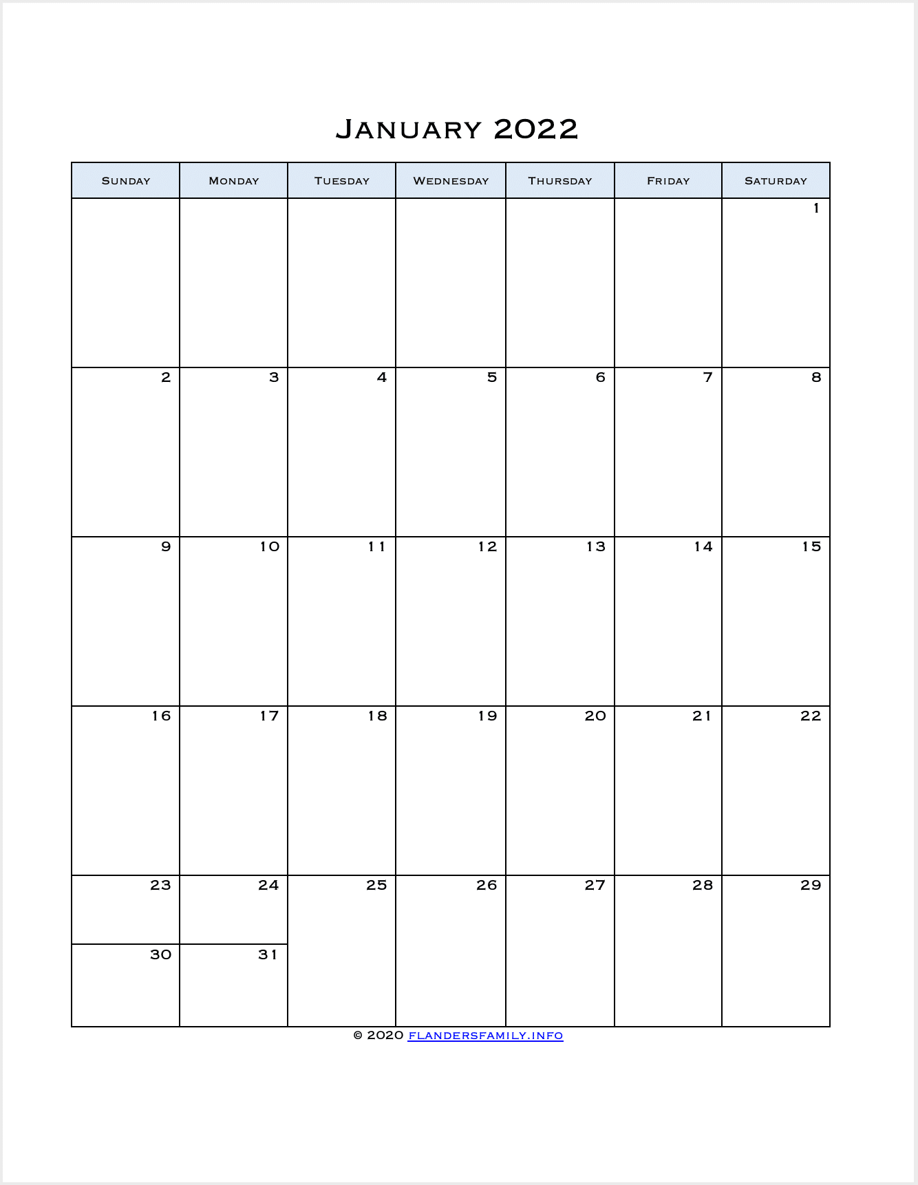 jafria calendar 2022