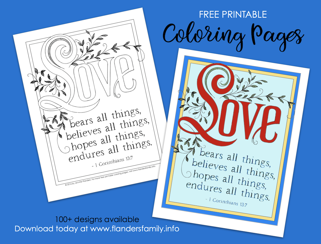 Love Bears All Things Coloring Page