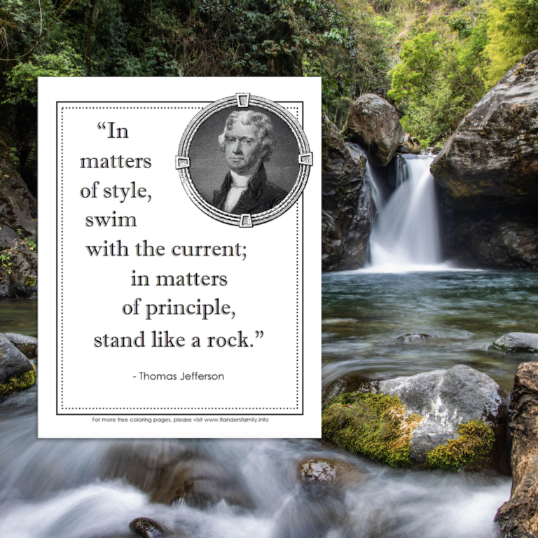 Thomas Jefferson Quote: Matters of Principle