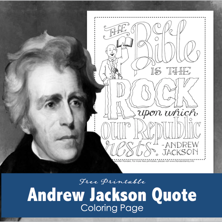 Andrew Jackson Quote Coloring Page